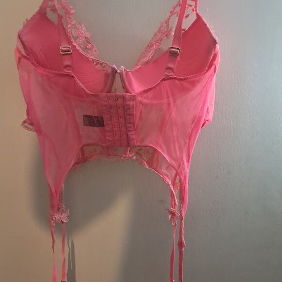 Honey Birdette Sabrina Candy Pink Bustier, Size 38DD - Picture 3 of 4